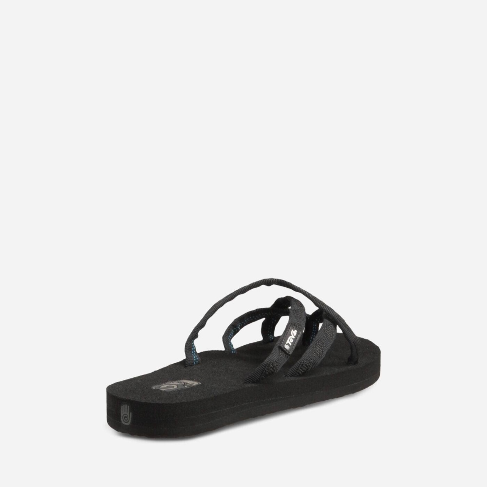 Black Women's Teva Olowahu Flip Flops | 243-BYVDUQ