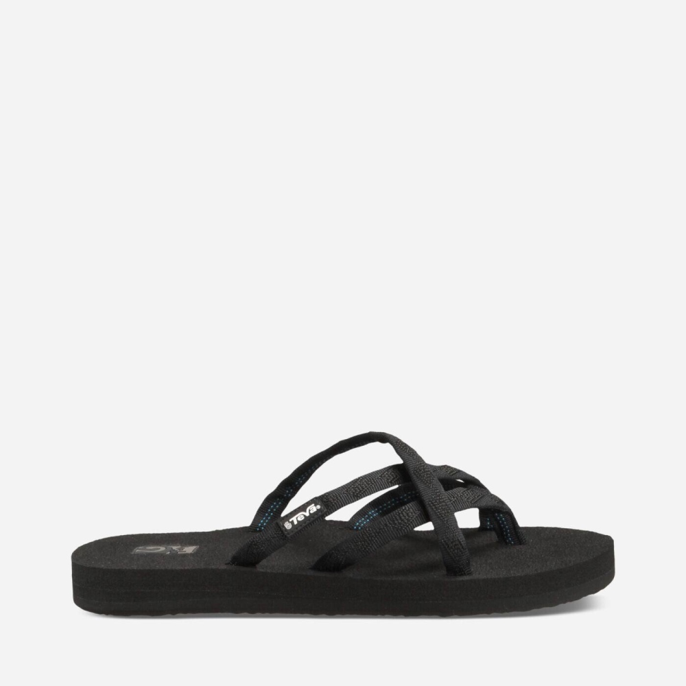 Black Women\'s Teva Olowahu Flip Flops | 243-BYVDUQ