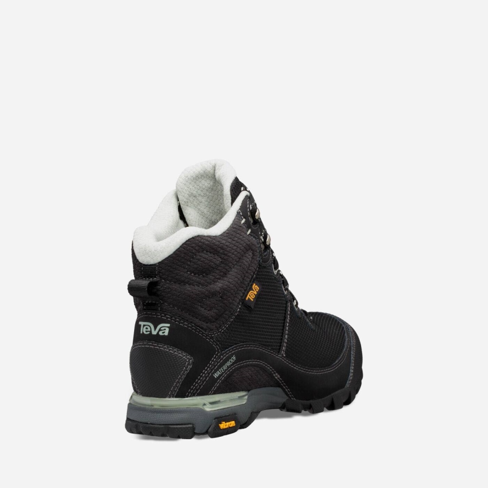 Black Women's Teva Sugarpine Mid WP Boots | 401-ZAKWSY