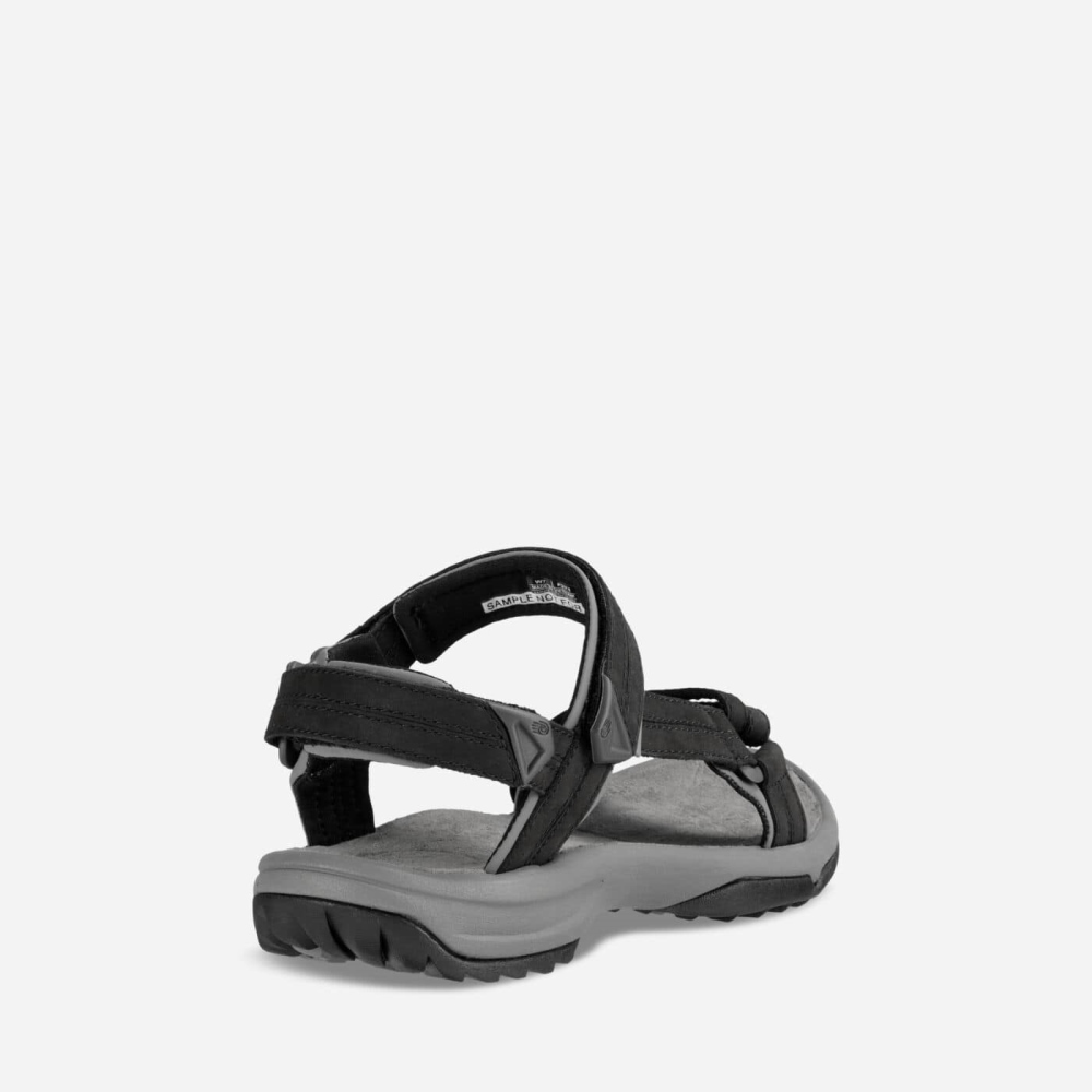 Black Women's Teva Terra Fi Lite Leather Hiking Sandals | 864-NCIYZE