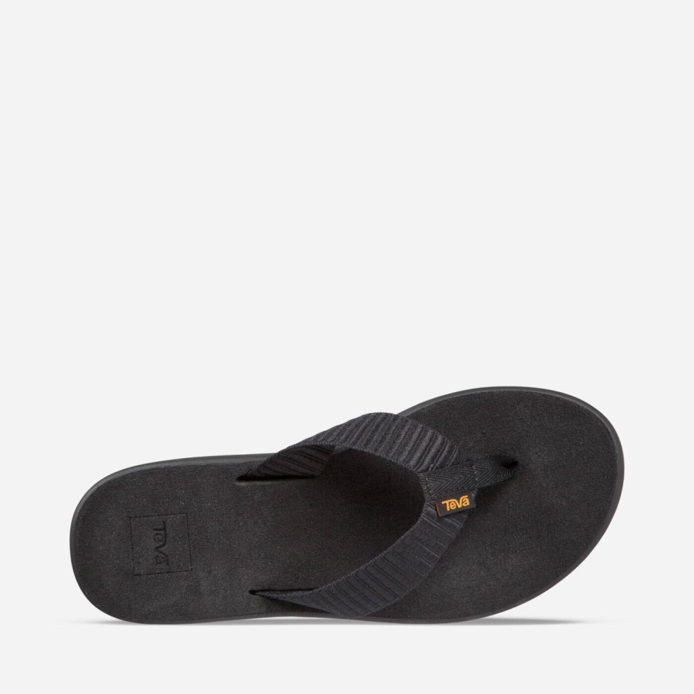 Black Women's Teva Voya Flip Flops | 960-NTZDSG