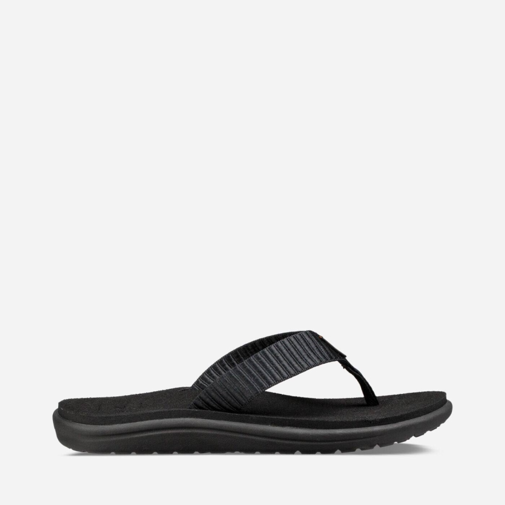 Black Women\'s Teva Voya Flip Flops | 960-NTZDSG