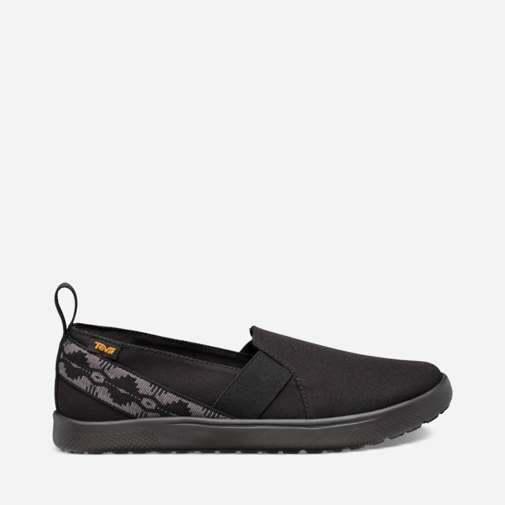 Black Women\'s Teva Voya Slip On Shoes | 584-EFDKHJ