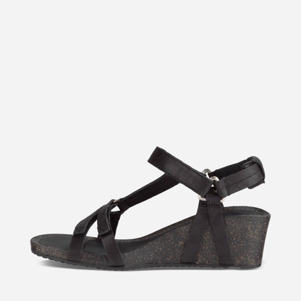 Black Women's Teva Ysidro Universal Wedge Sandals | 680-ZENKJS