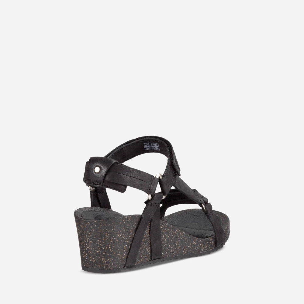 Black Women's Teva Ysidro Universal Wedge Sandals | 680-ZENKJS