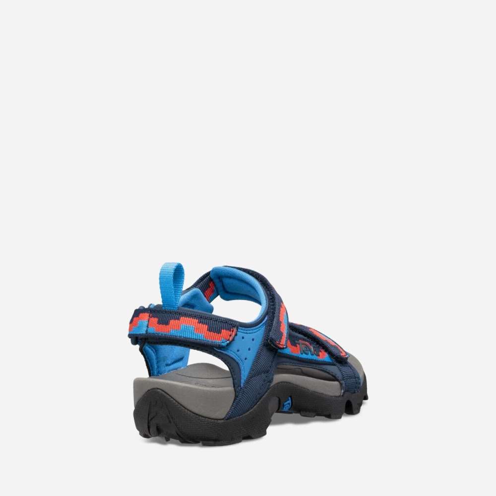 Blue Red Kids' Teva Tanza Hiking Sandals | 018-DZYVLN