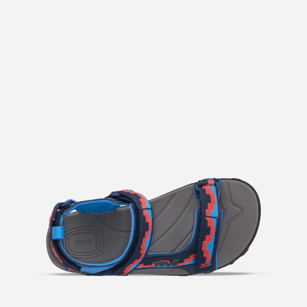 Blue Red Kids' Teva Tanza Hiking Sandals | 018-DZYVLN