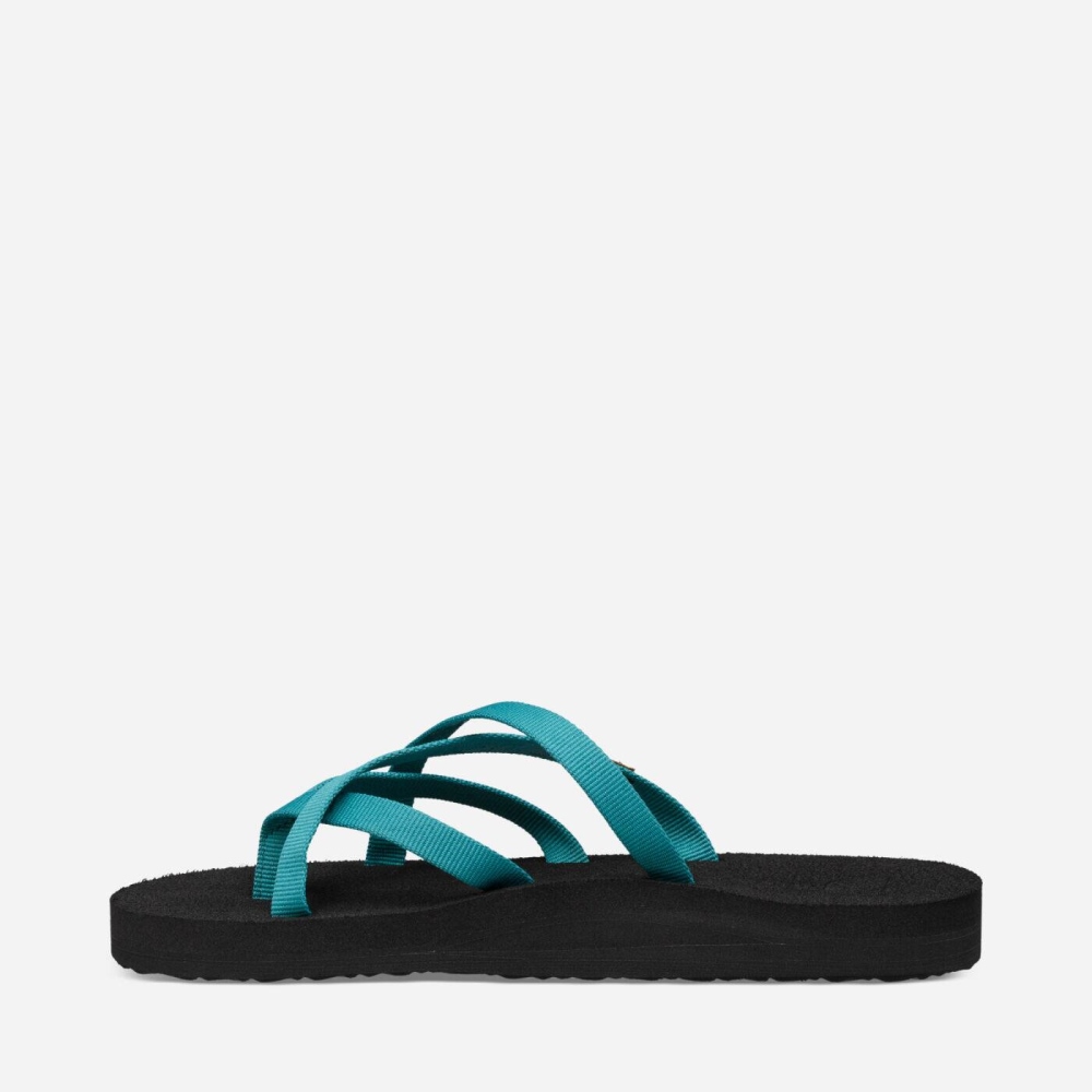 Blue Women's Teva Olowahu Flip Flops | 653-JPYFEK