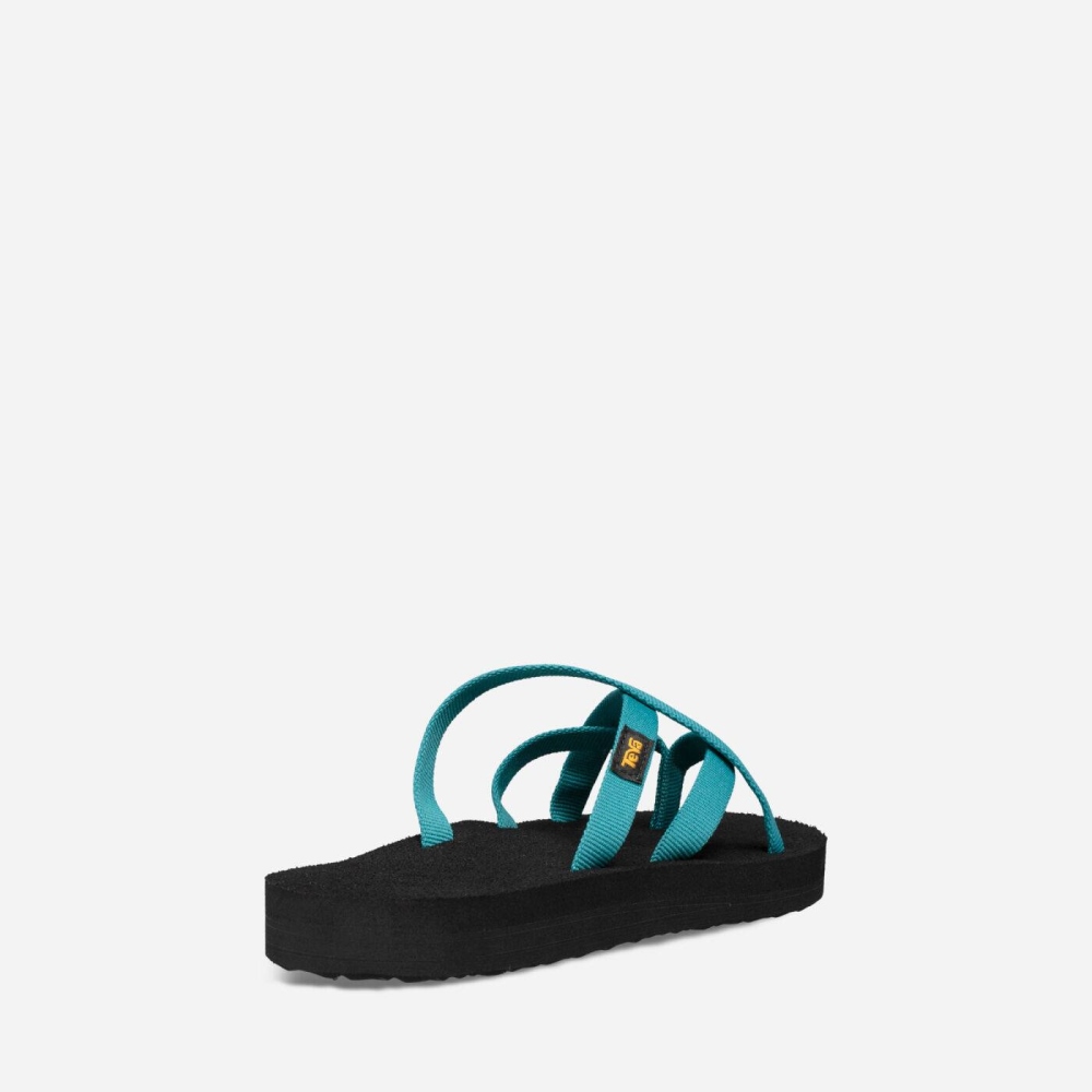 Blue Women's Teva Olowahu Flip Flops | 653-JPYFEK