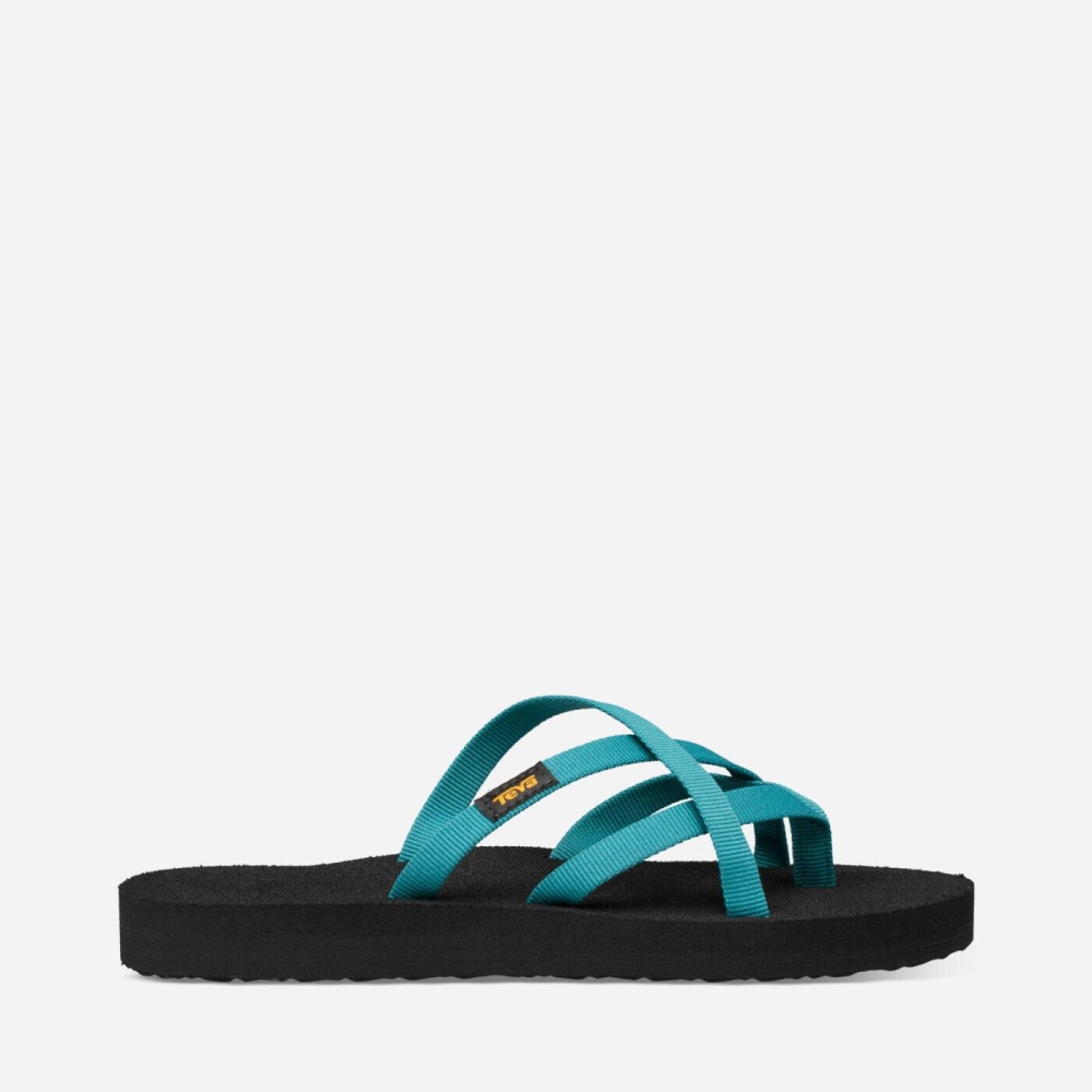 Blue Women\'s Teva Olowahu Flip Flops | 653-JPYFEK