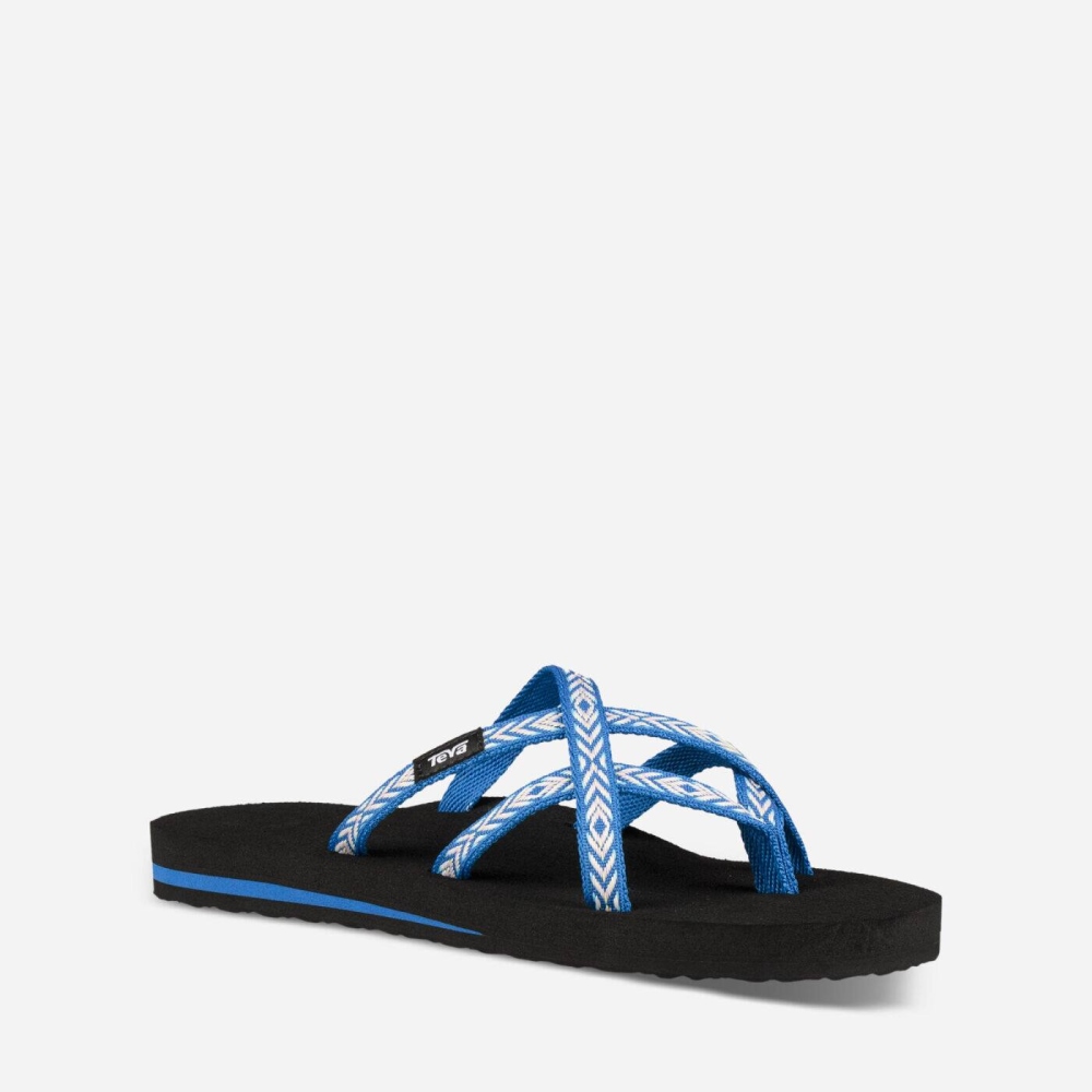 Blue Women's Teva Olowahu Flip Flops | 905-NYIWFZ