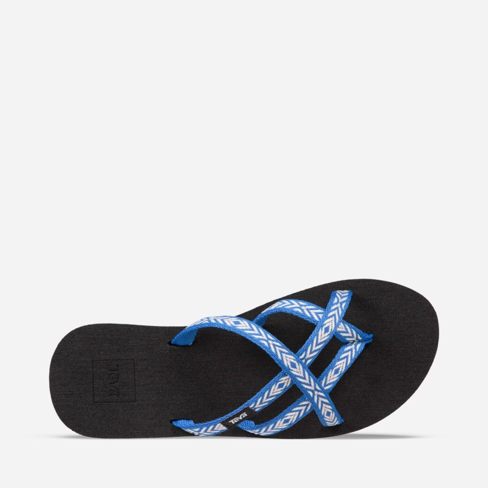 Blue Women's Teva Olowahu Flip Flops | 905-NYIWFZ