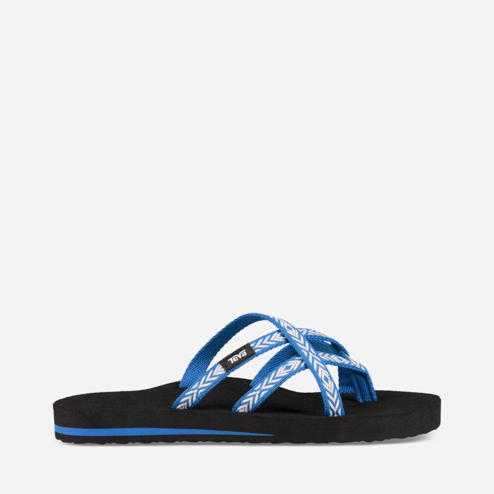 Blue Women\'s Teva Olowahu Flip Flops | 905-NYIWFZ