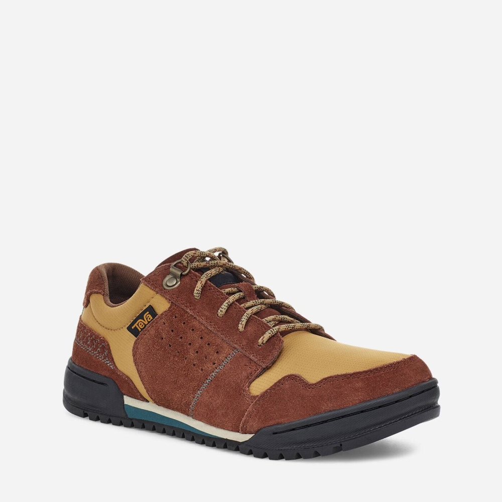 Brown Maroon Men's Teva Highside 84 Sneakers | 302-QSTVLE