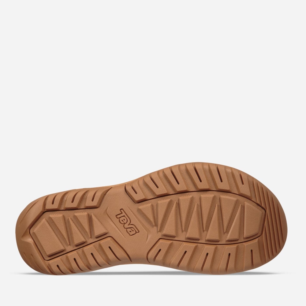 Brown Men's Teva Hurricane Shearling Sandals | 645-TSOAUH