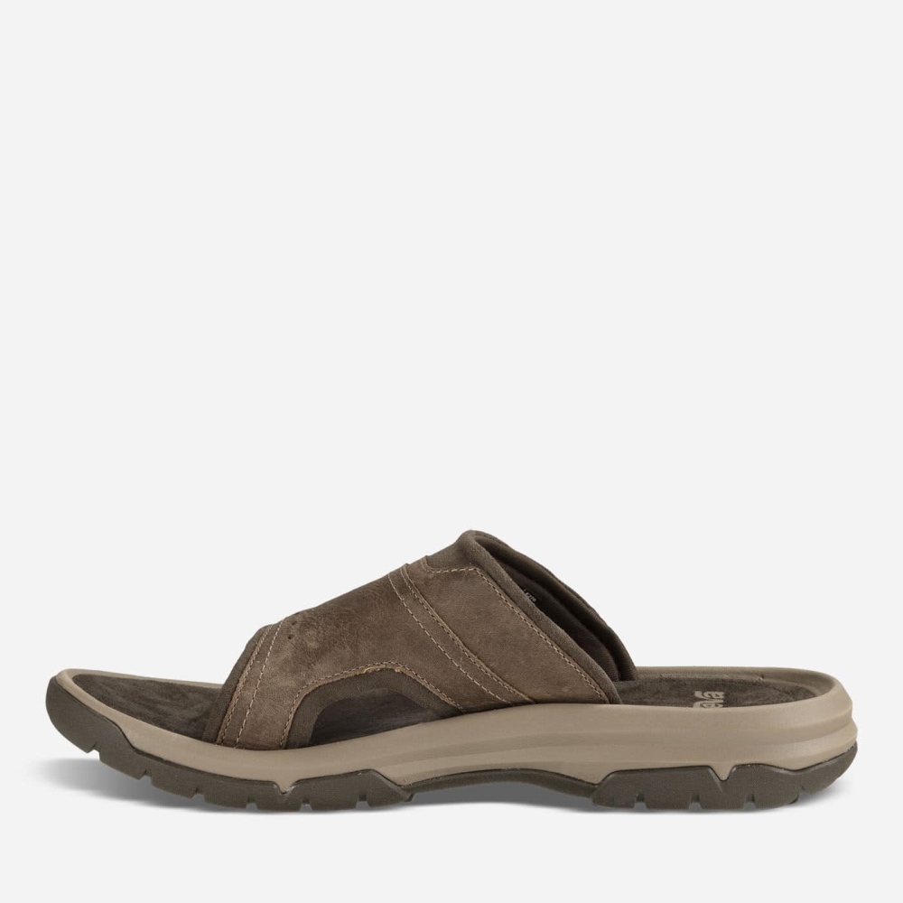 Brown Men's Teva Langdon Slide Hiking Sandals | 270-DSATIE