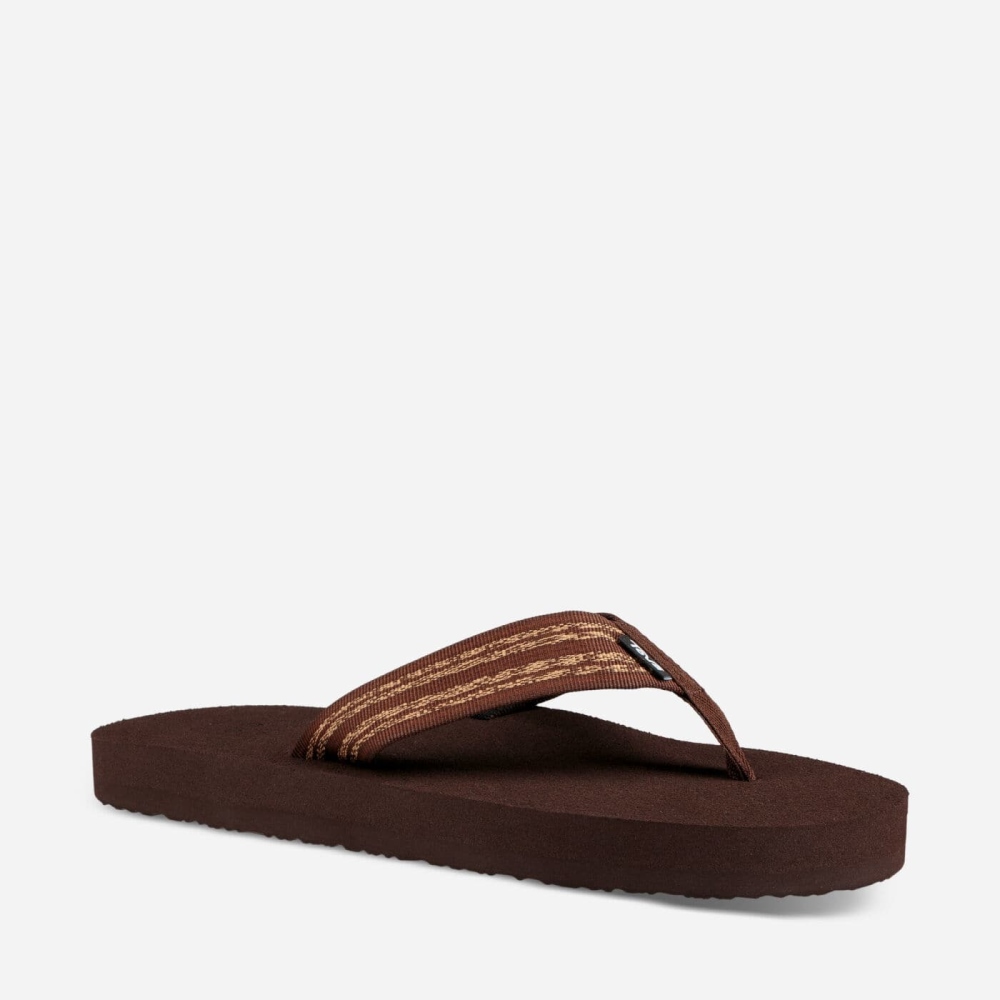 Brown Men's Teva Original Mush Flip Flops | 025-HVPQSC