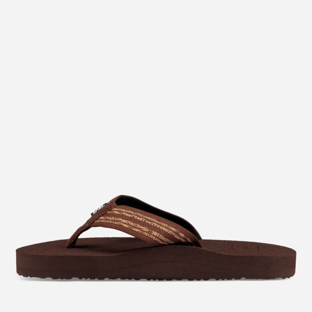 Brown Men's Teva Original Mush Flip Flops | 025-HVPQSC