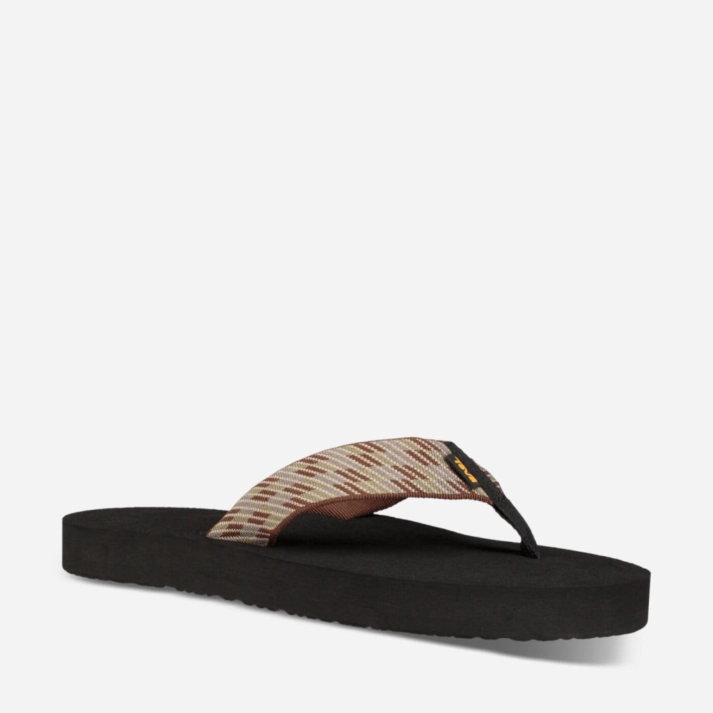 Brown Men's Teva Original Mush Flip Flops | 673-VMFNQT