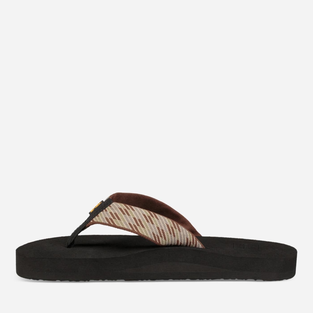 Brown Men's Teva Original Mush Flip Flops | 673-VMFNQT