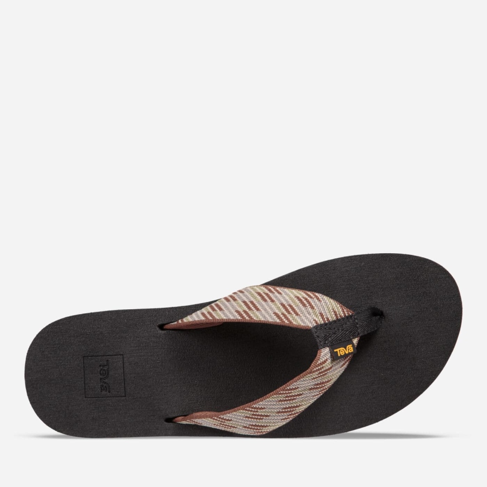 Brown Men's Teva Original Mush Flip Flops | 673-VMFNQT