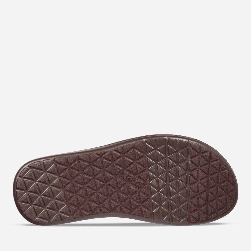 Brown Men's Teva Voya Flip Sandals | 948-ACFMYH