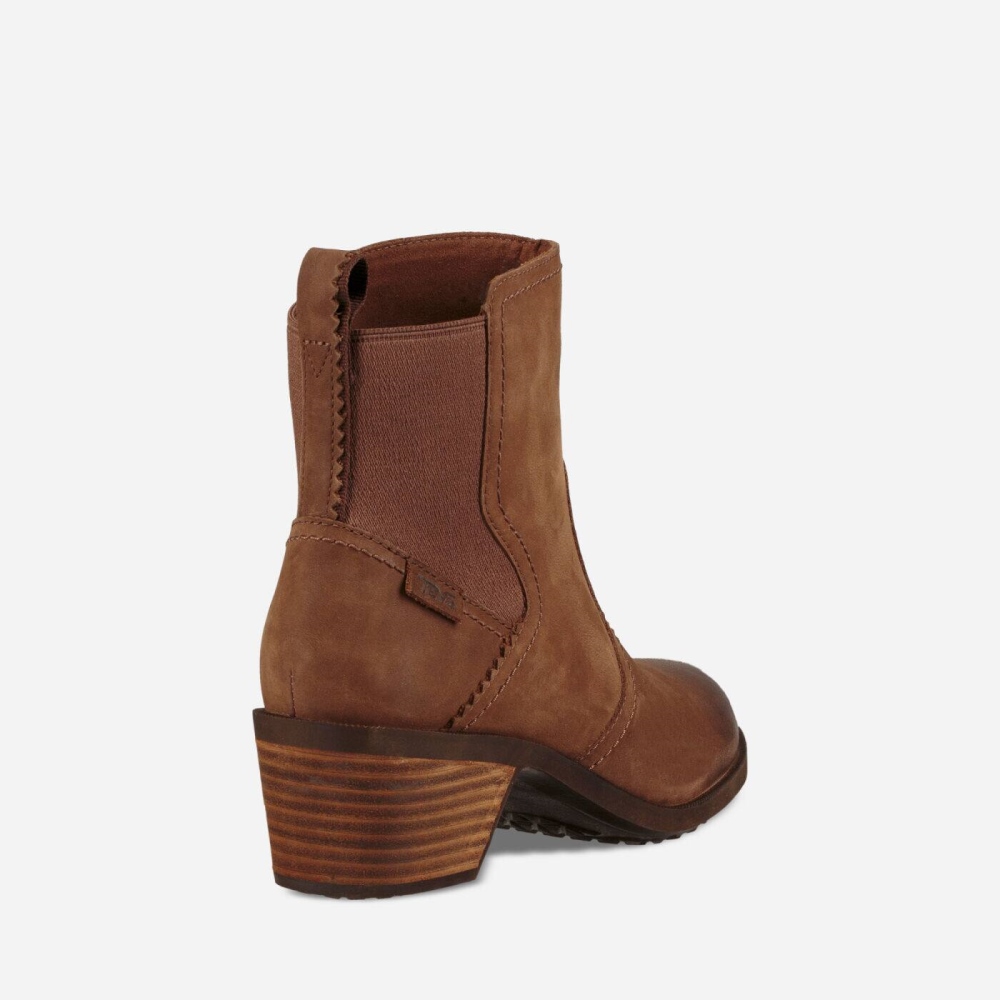 Brown Women's Teva Anaya Chelsea WP Boots | 731-UDZTHJ