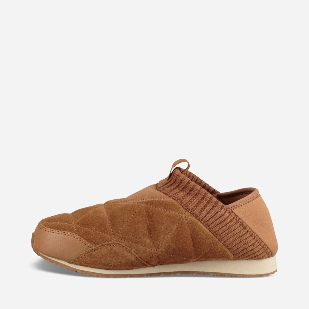 Brown Women's Teva Ember Moc Shearling Slip On Shoes | 702-OIAKVH