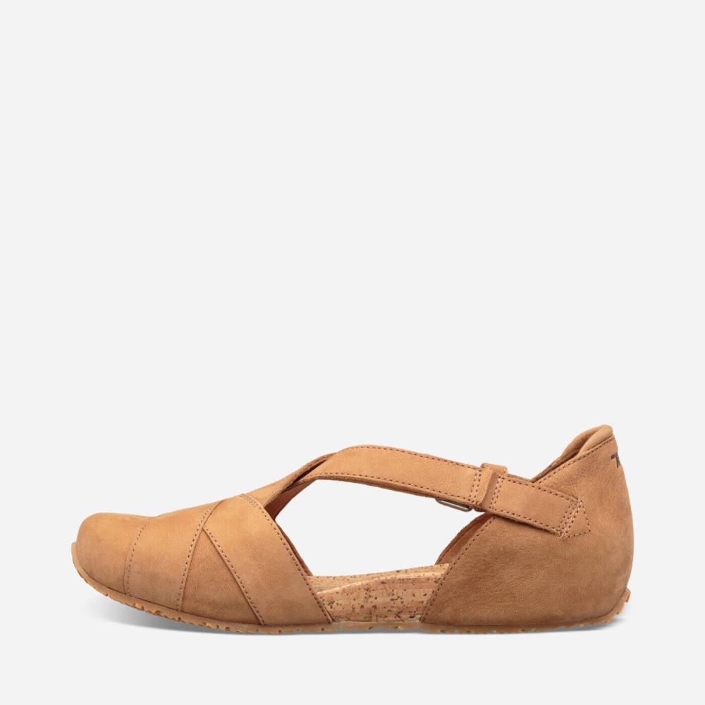 Brown Women's Teva Mahonia Mary Jane Slip On Shoes | 270-NILHPS