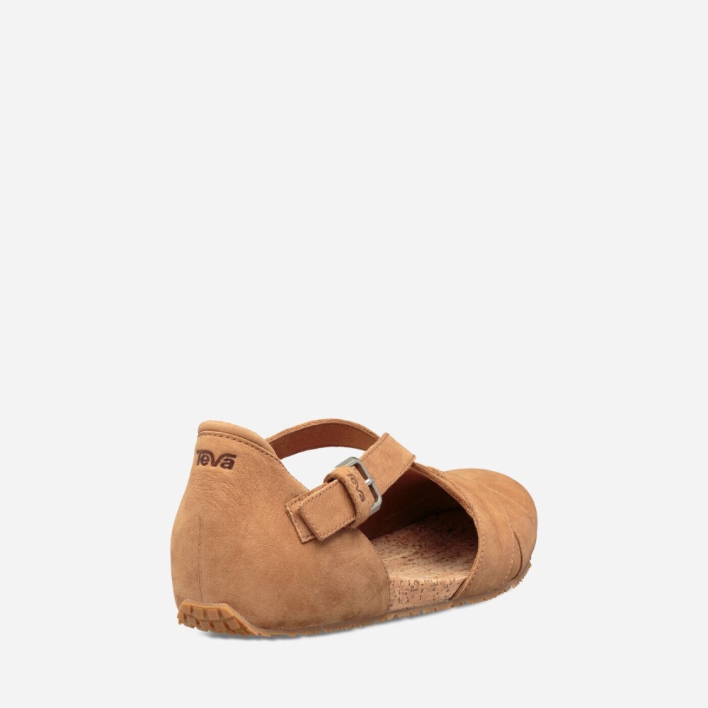 Brown Women's Teva Mahonia Mary Jane Slip On Shoes | 270-NILHPS