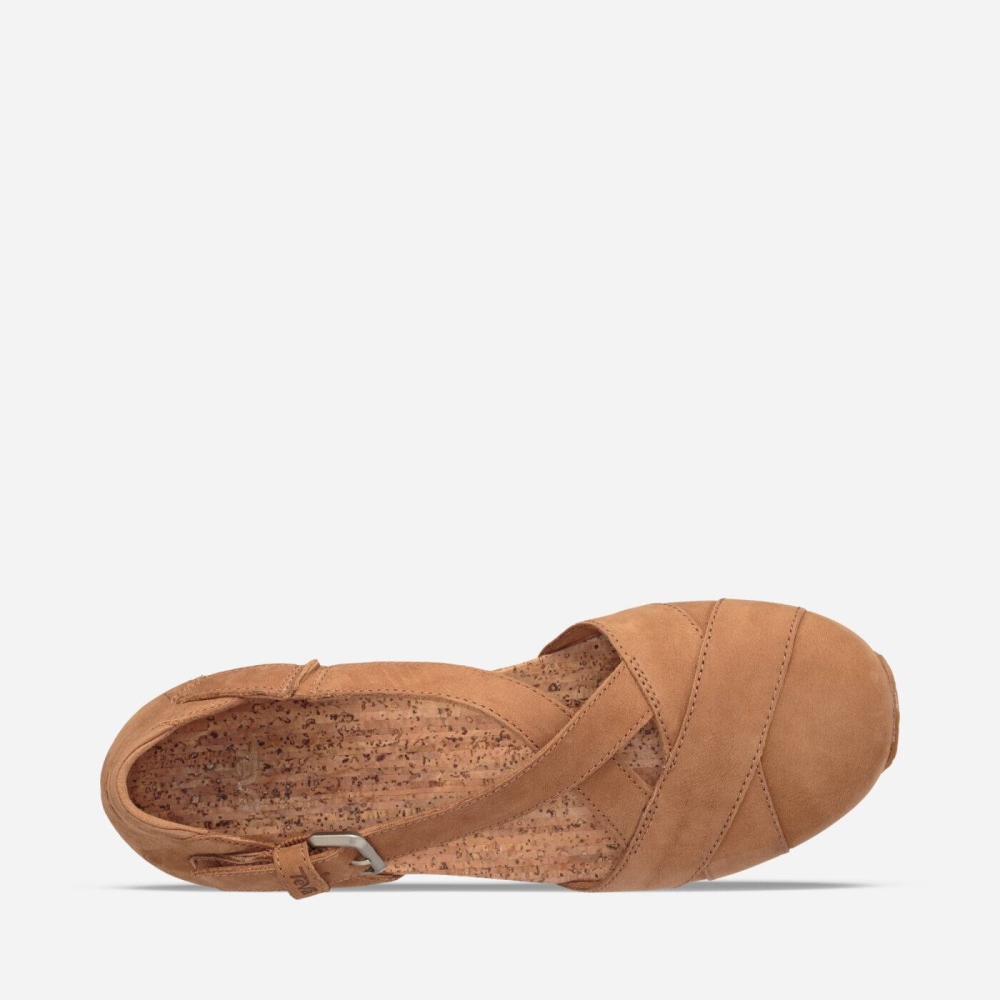 Brown Women's Teva Mahonia Mary Jane Slip On Shoes | 270-NILHPS