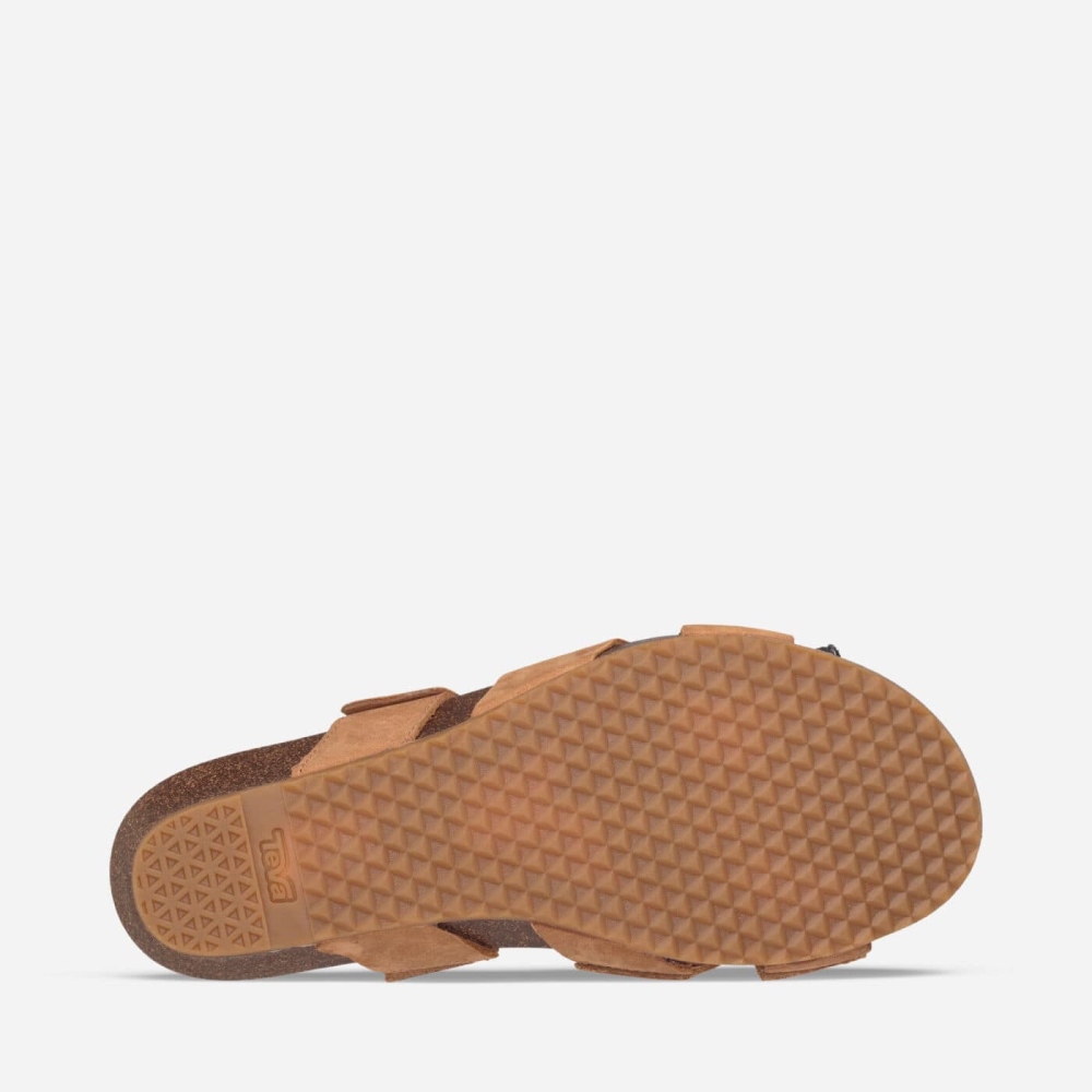 Brown Women's Teva Mahonia Slide Sandals | 082-TBZDIL