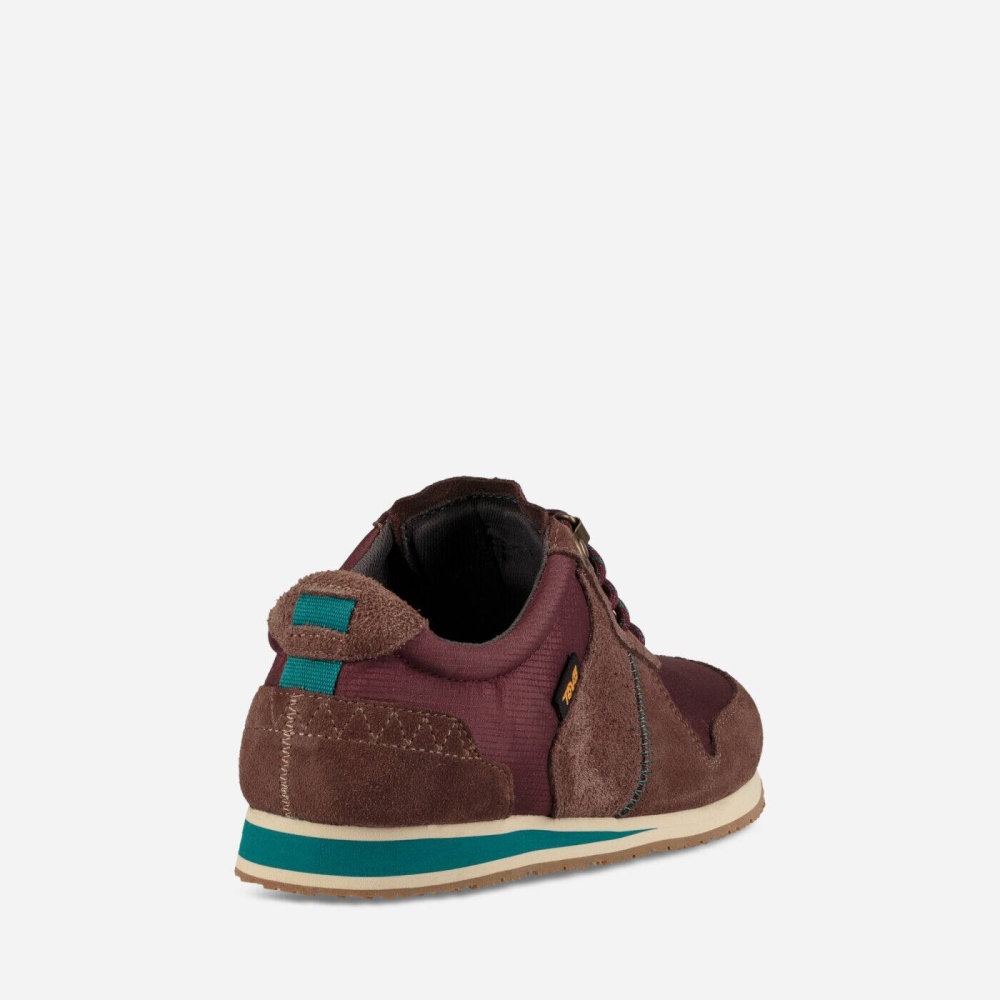 Burgundy Women's Teva Highside 84 Sneakers | 478-JGASYI