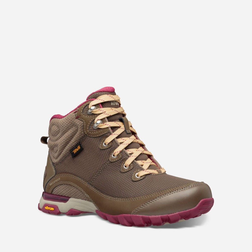 Chocolate Women's Teva Sugarpine Mid WP Boots | 318-CFMQAU