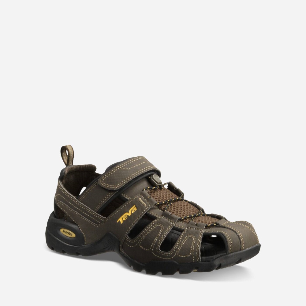 Coffee Men's Teva Forebay Hiking Sandals | 278-LPUHKZ