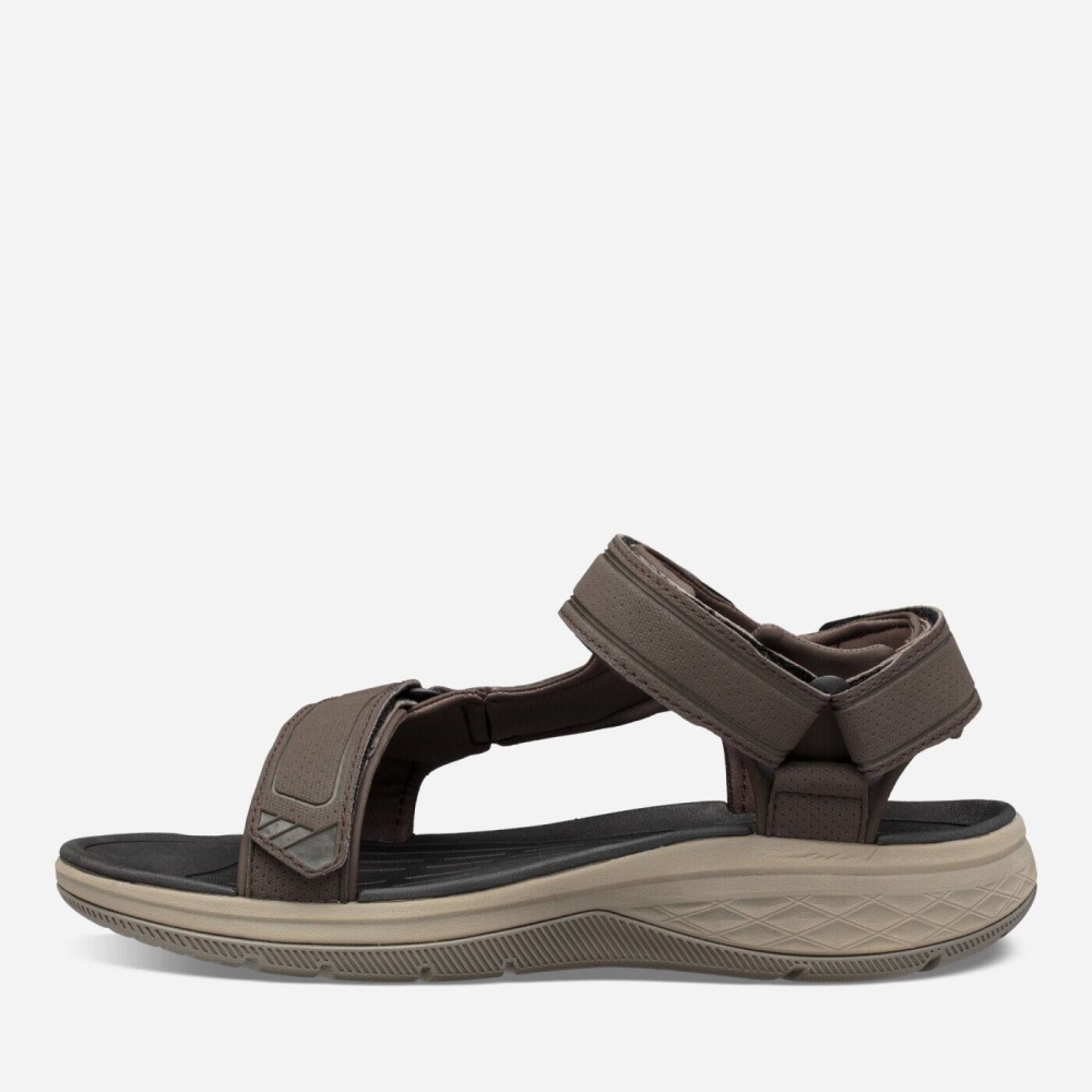 Coffee Men's Teva Strata Universal Sandals | 680-BJCZQT