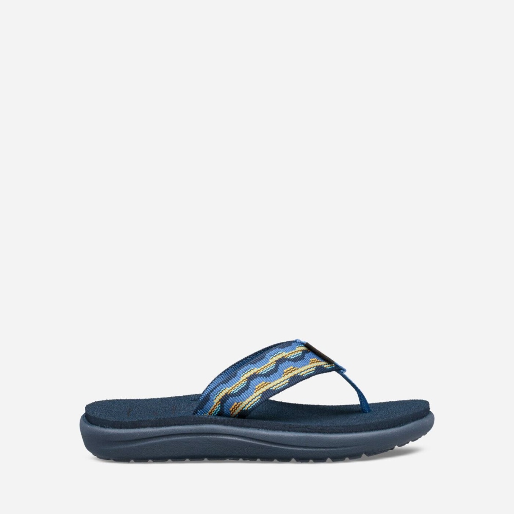 Dark Blue Kids\' Teva Voya Flip Flops | 546-QWELUV