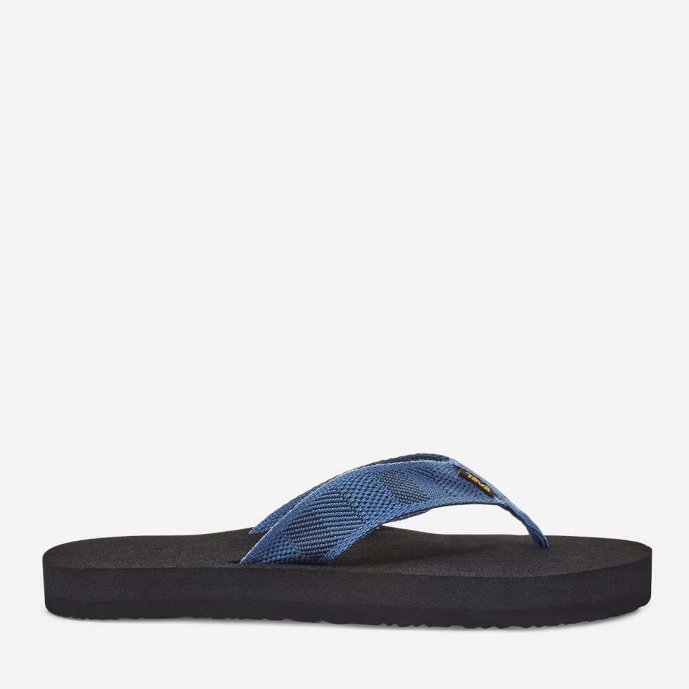 Dark Blue Men\'s Teva Original Mush Flip Flops | 853-IJHWAN