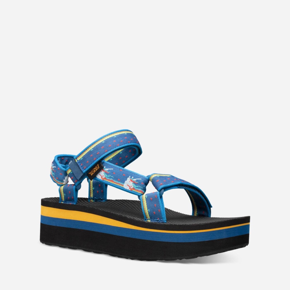 Dark Blue Women's Teva Flatform Universal Flatform Sandals | 148-VOHTBN