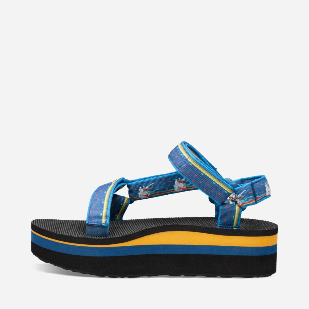 Dark Blue Women's Teva Flatform Universal Flatform Sandals | 148-VOHTBN