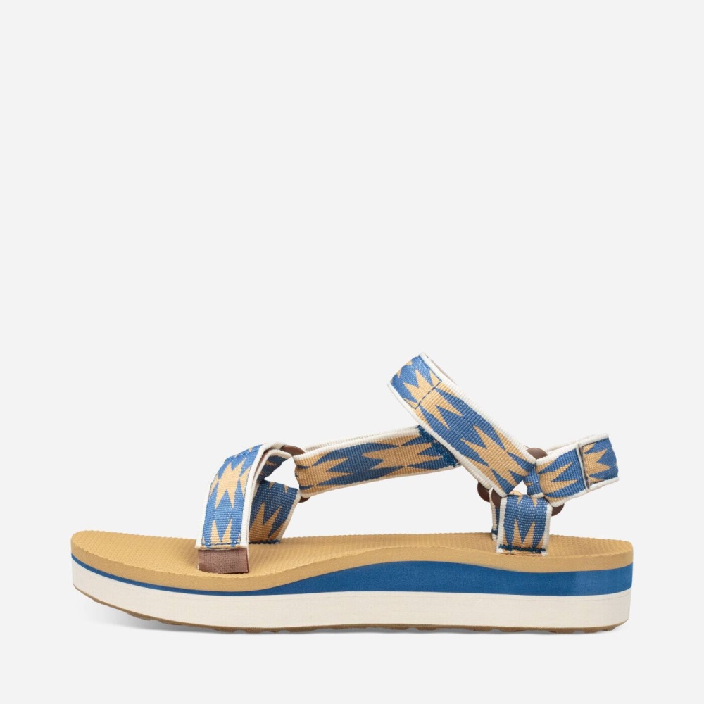 Dark Blue Women's Teva Midform Universal Flatform Sandals | 189-JSITUX