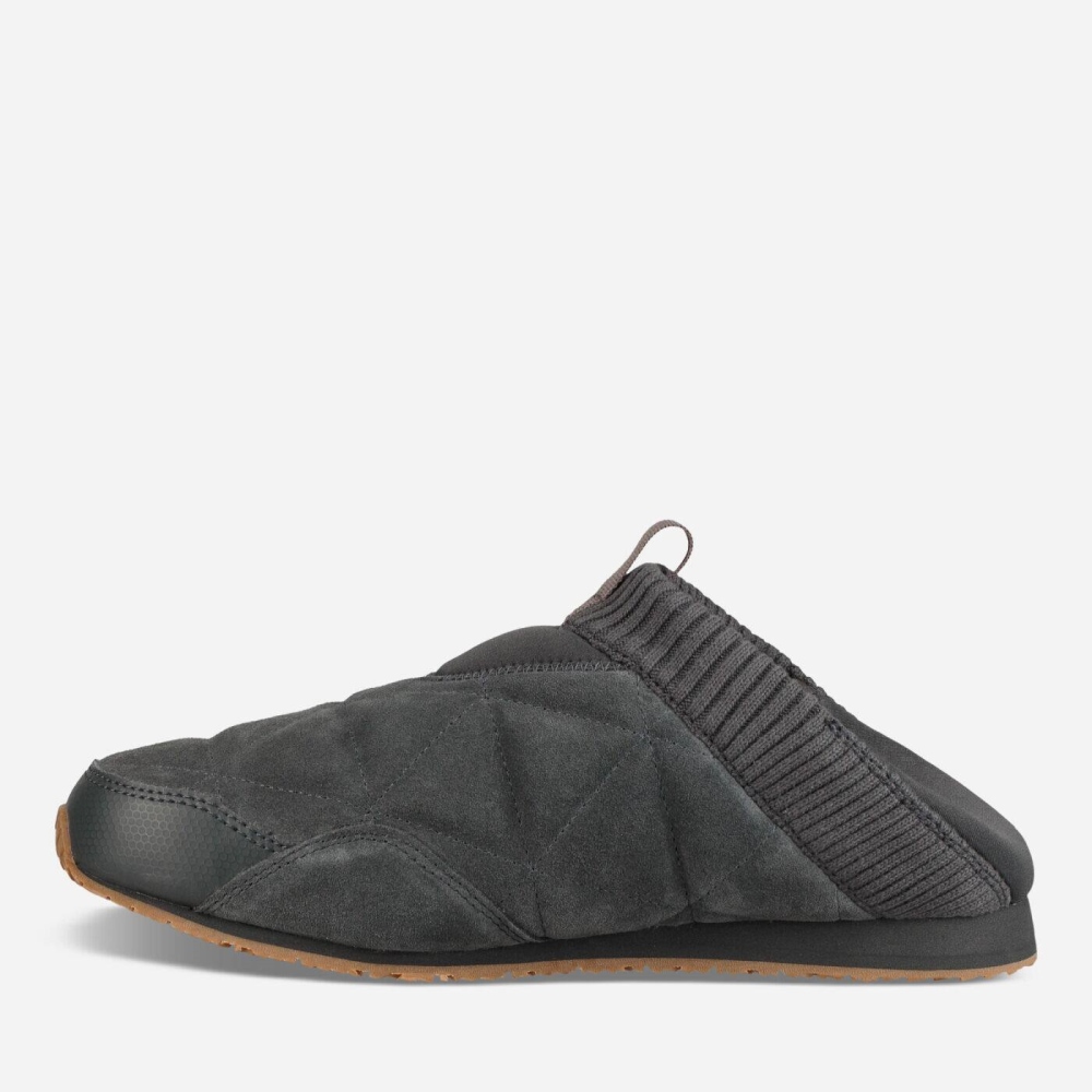 Dark Grey Men's Teva Ember Moc Shearling Slip On Shoes | 987-QRDLSF