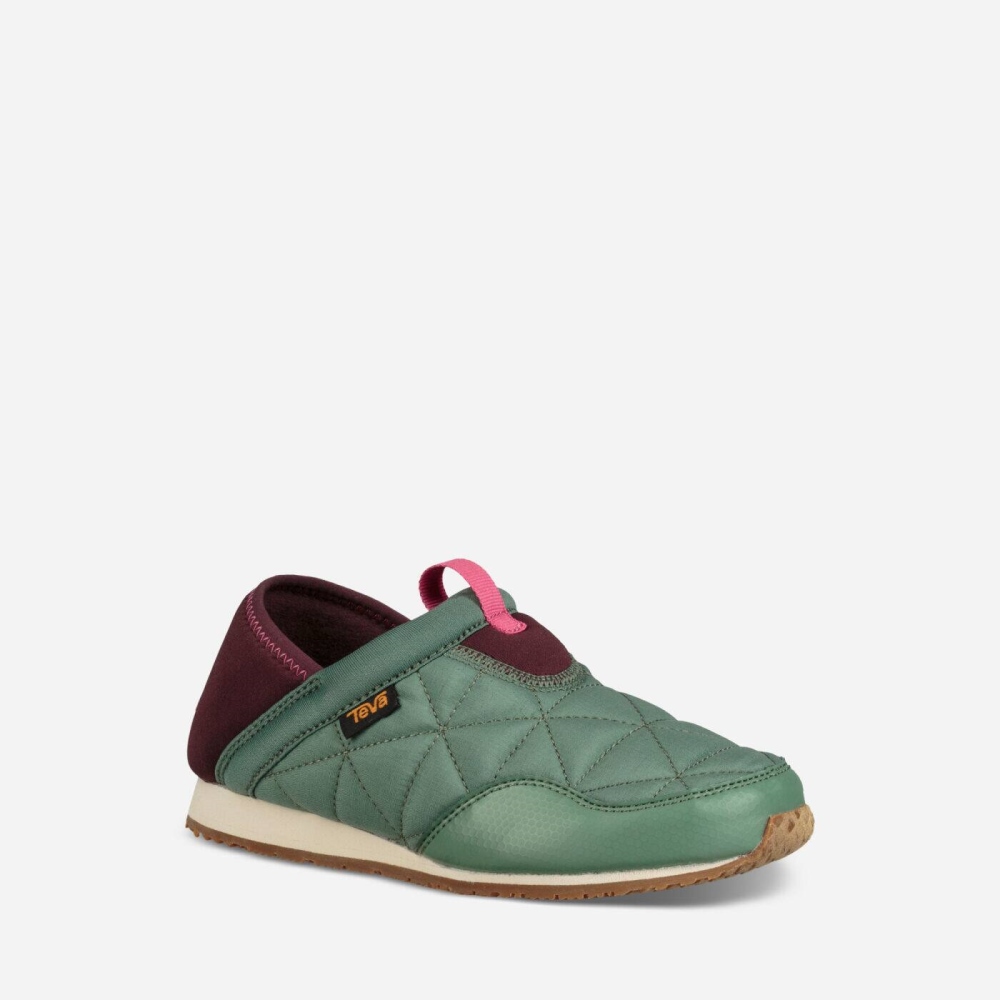 Green Kids' Teva Ember Moc Slippers | 124-MQVREO