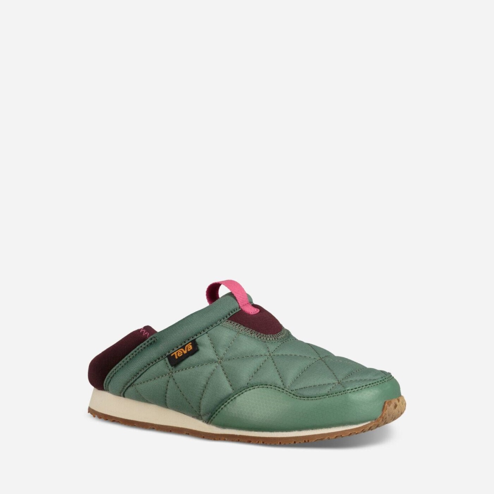 Green Kids' Teva Ember Moc Slippers | 124-MQVREO