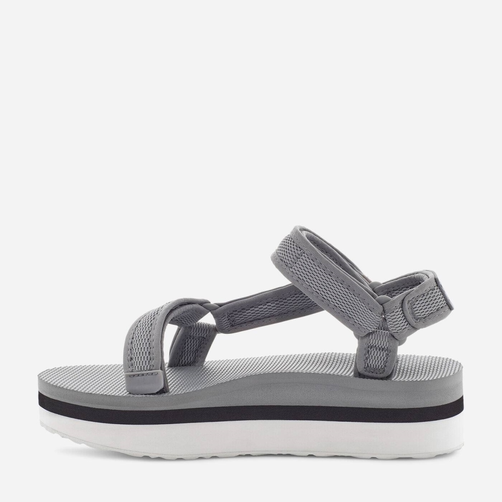 Grey Women's Teva Flatform Universal Mesh Print Flatform Sandals | 680-XZDBRC