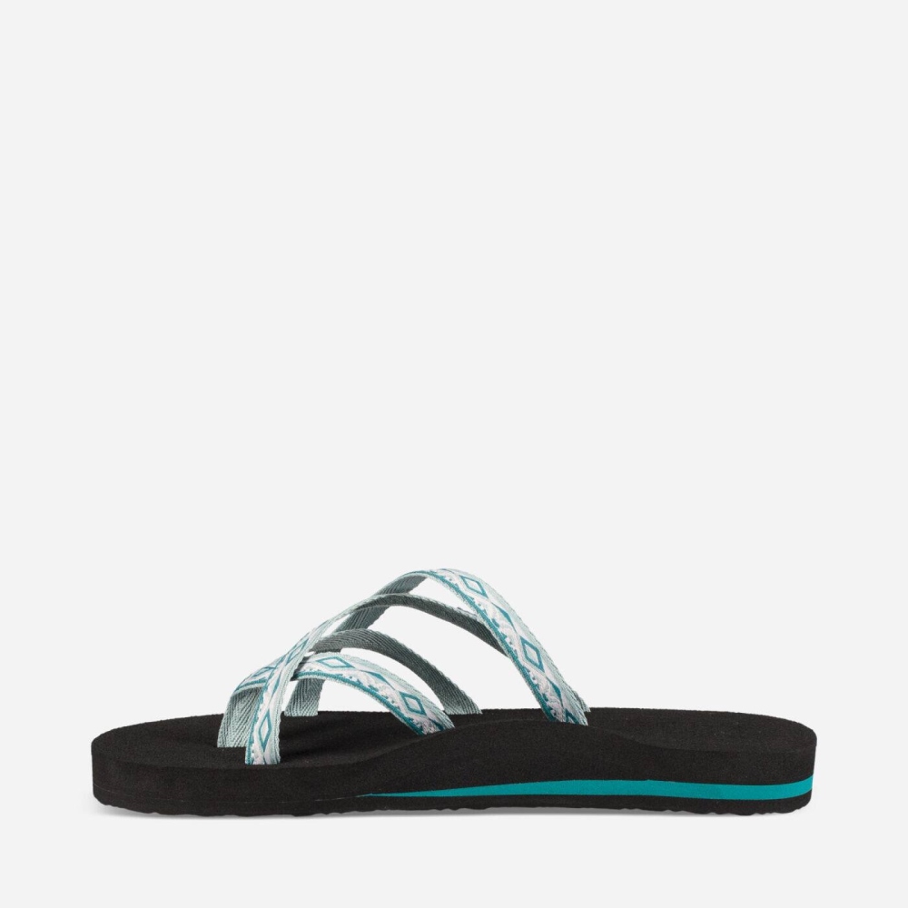 Grey Women's Teva Olowahu Flip Flops | 270-PYWMVZ