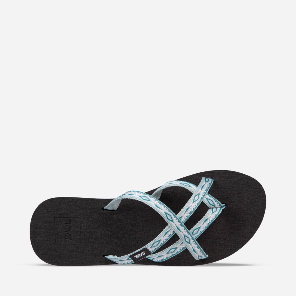 Grey Women's Teva Olowahu Flip Flops | 270-PYWMVZ