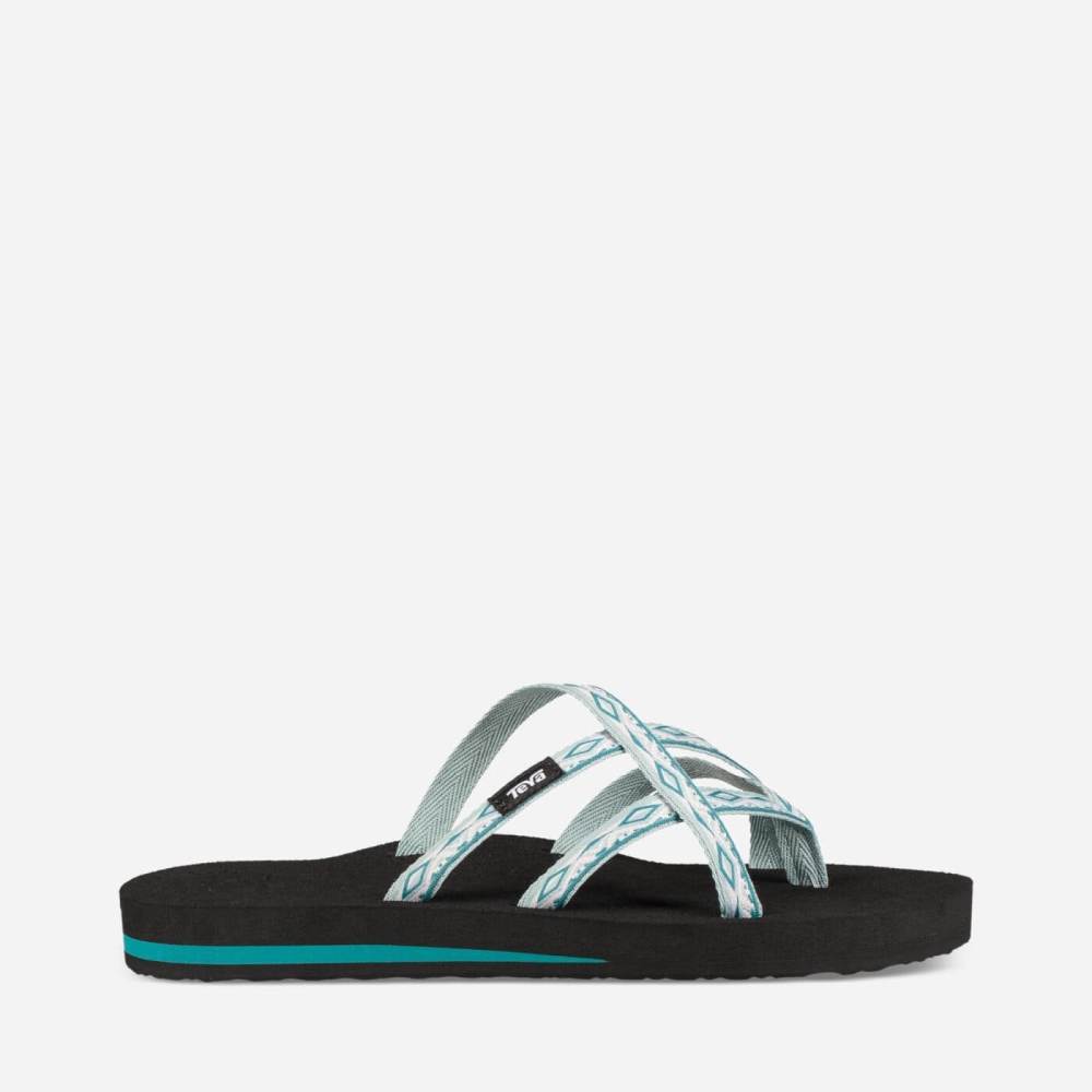 Grey Women\'s Teva Olowahu Flip Flops | 270-PYWMVZ