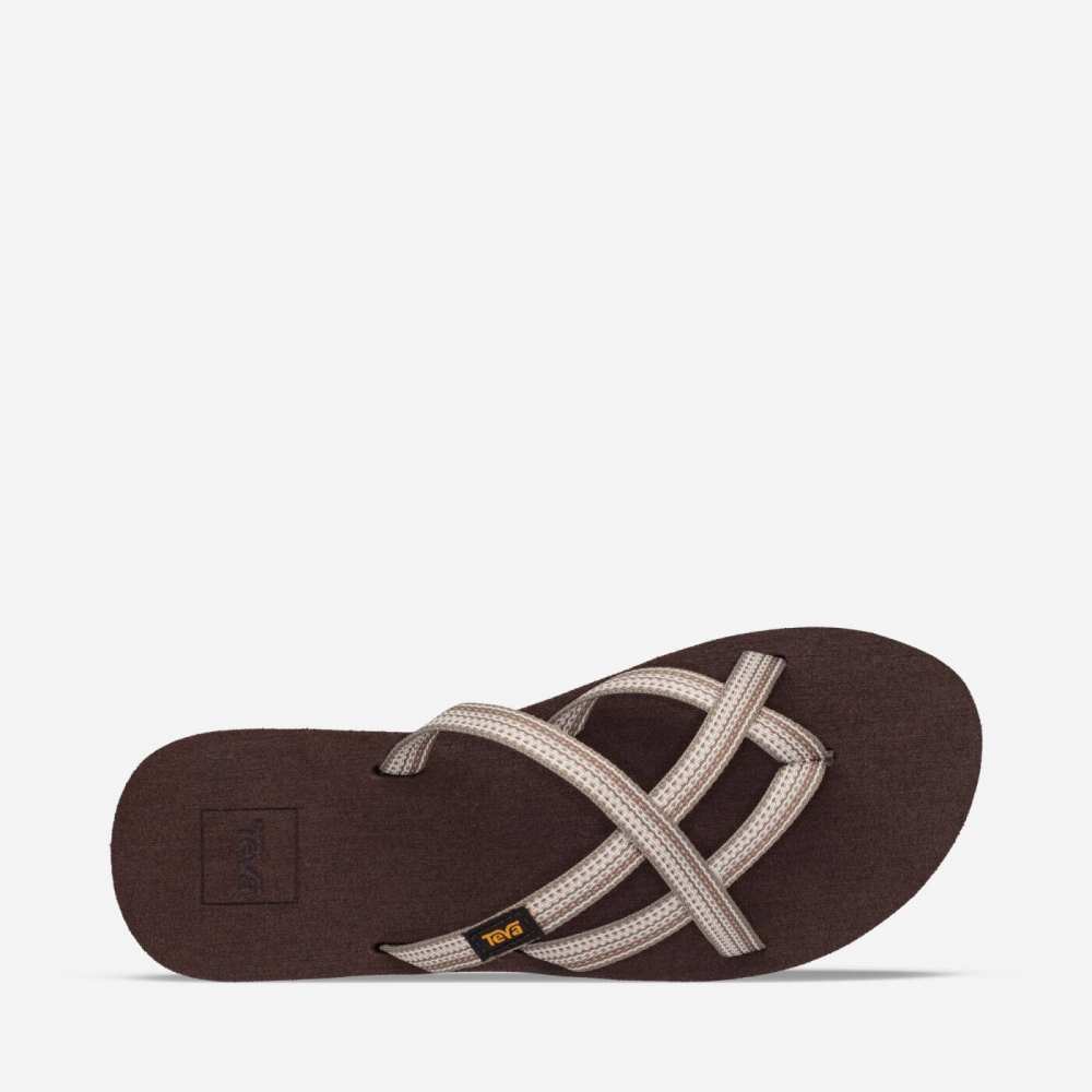 Grey Women's Teva Olowahu Flip Flops | 870-WKHRID