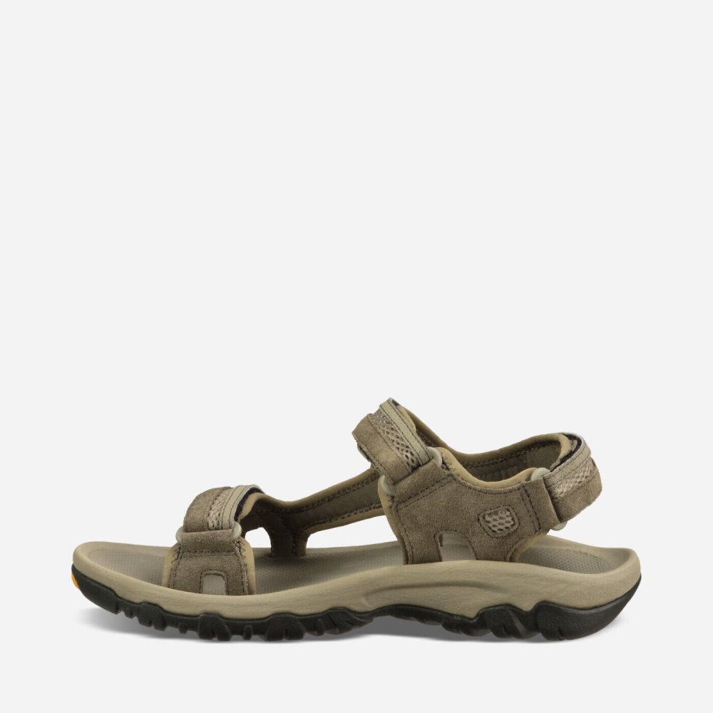 Khaki Men's Teva Hudson Hiking Sandals | 142-ODQHFC